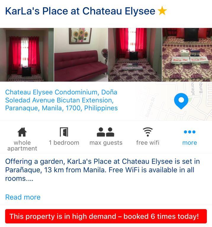 Karla'S Place At Chateau Elysee Paranaque City Ngoại thất bức ảnh